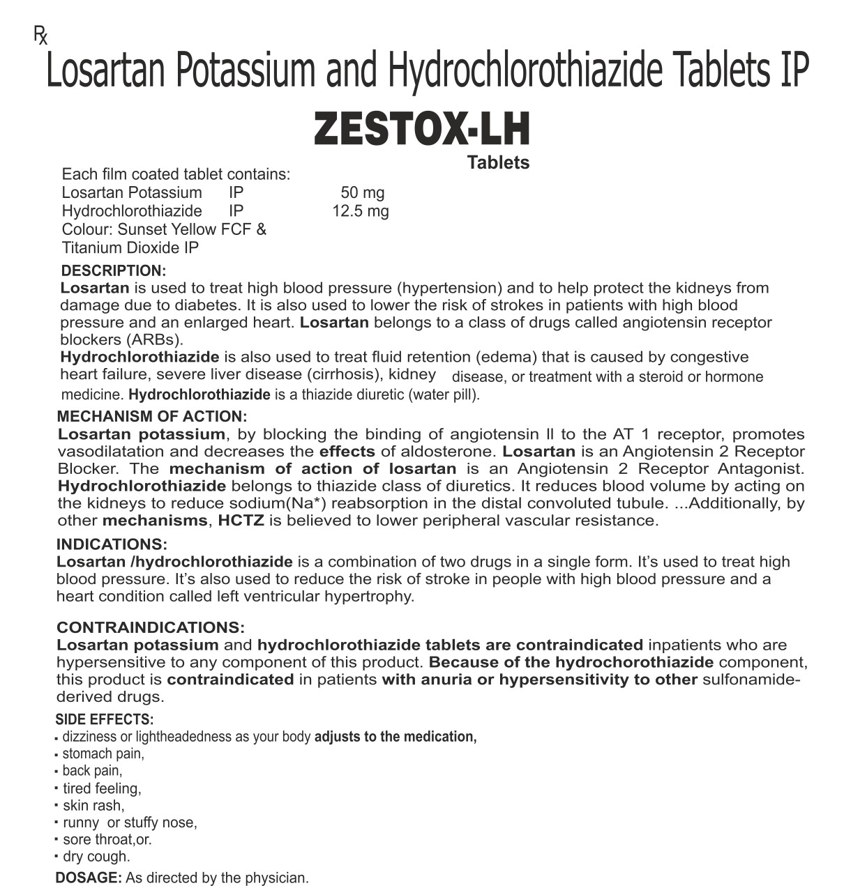 ZESTOX-LH TABLETS